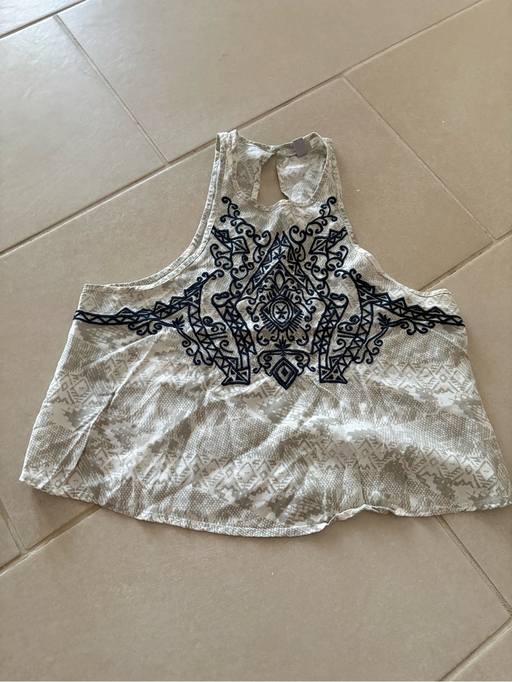 Ecote Urban Outfitters Boho Embroidered Tank Top Sz S